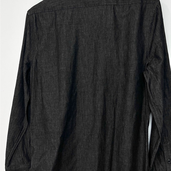 NWT Express Men’s Button Down Shirt. Charcoal Long Sleeve Shirt. Size xsmall - Picture 2 of 4